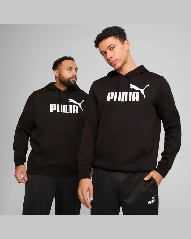 Puma Felpa con cappuccio Essentials con logo N. 1 da uomo, Abbigliamento, Nero Black