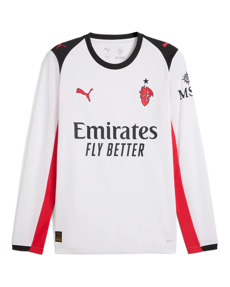 Puma Maglia gara Away a maniche lunghe AC Milan 25/26 da uomo, Accessori, Bianco White