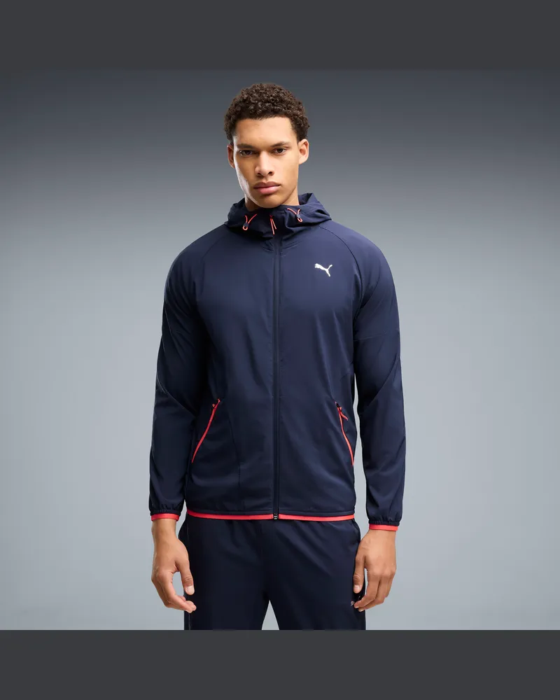 Puma Giacca con zip in tessuto PWRTRAIN da uomo, Abbigliamento, Blu Blue