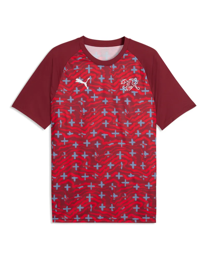 Puma Maglia da riscaldamento Svizzera da uomo, Accessori, Rosso Red