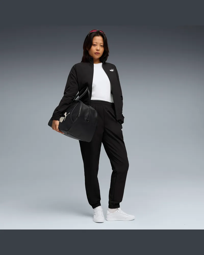 Puma Tuta sportiva in tessuto da donna, Abbigliamento, Nero Black