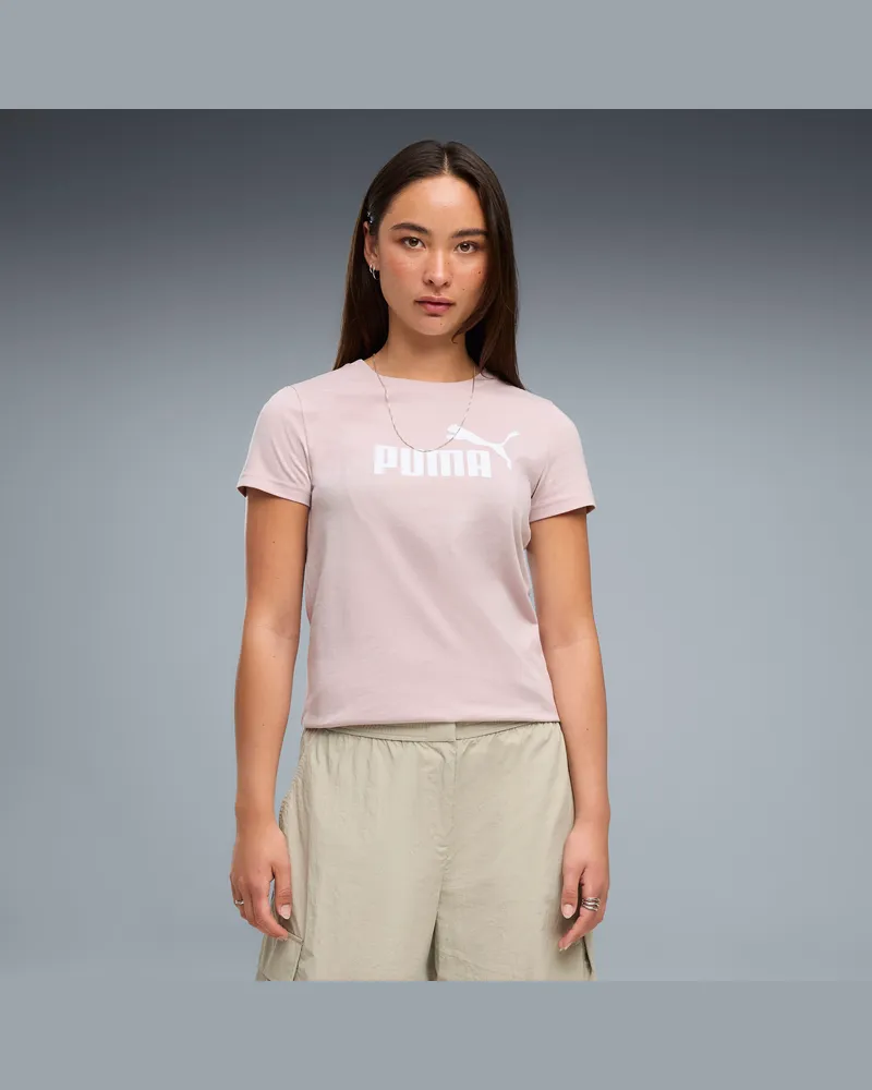 Puma T-shirt con logo ESS N. 1 da donna, Abbigliamento, Rosa Pink