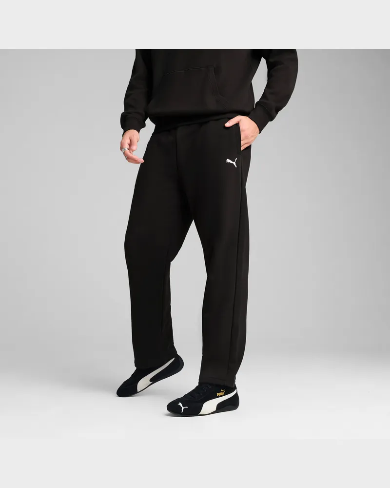 Puma Pantaloni da tuta WARDROBE ESS vestibilità comoda da uomo, Abbigliamento, Nero Black