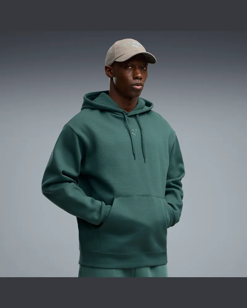 Puma Felpa con cappuccio  x HYROX Heavyweight da uomo, Abbigliamento, Verde Green