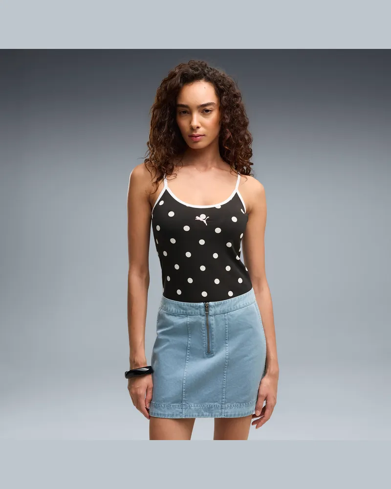Puma Tank top con spalline sottili da donna, Abbigliamento, Nero Black