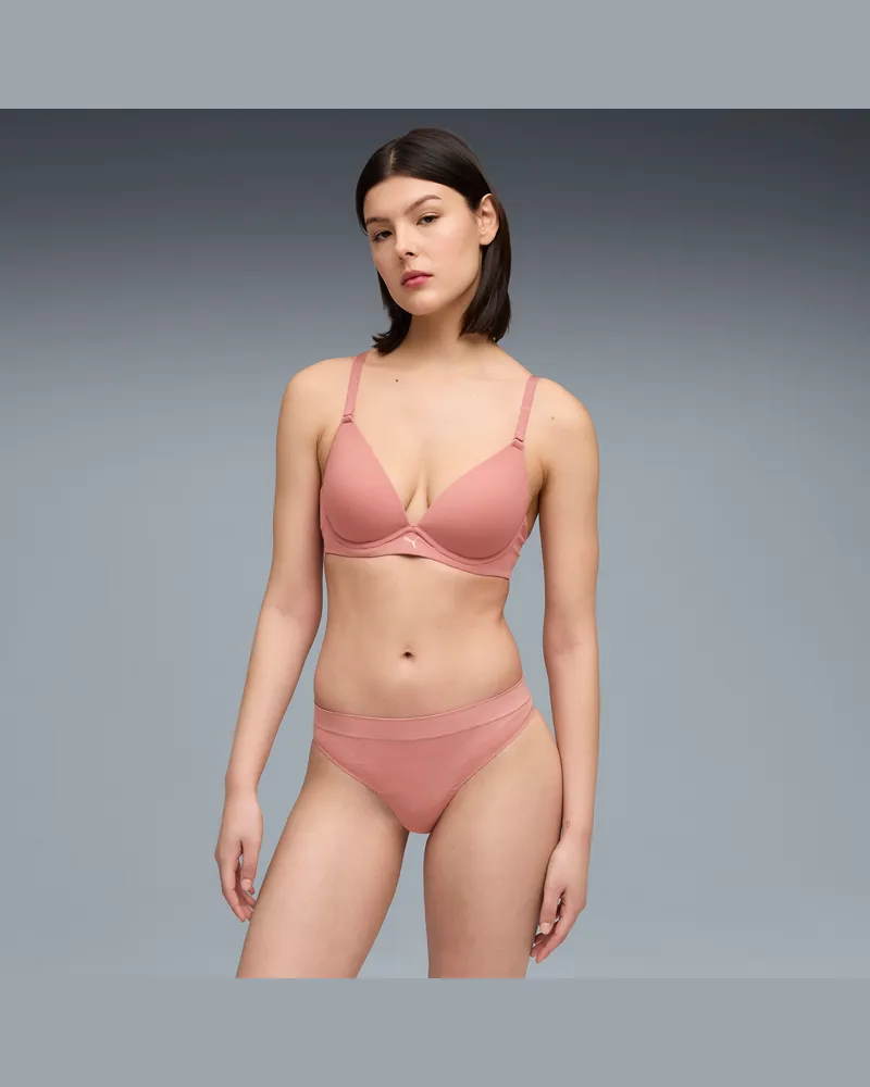 Puma Reggiseno imbottito  da donna, Abbigliamento, Rosa Pink