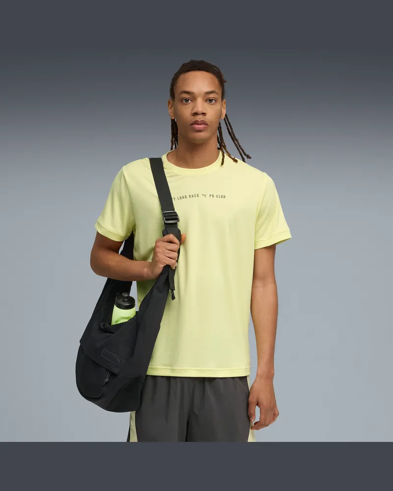 Puma T-shirt con grafica RUN CLUB da uomo, Abbigliamento, Giallo Yellow