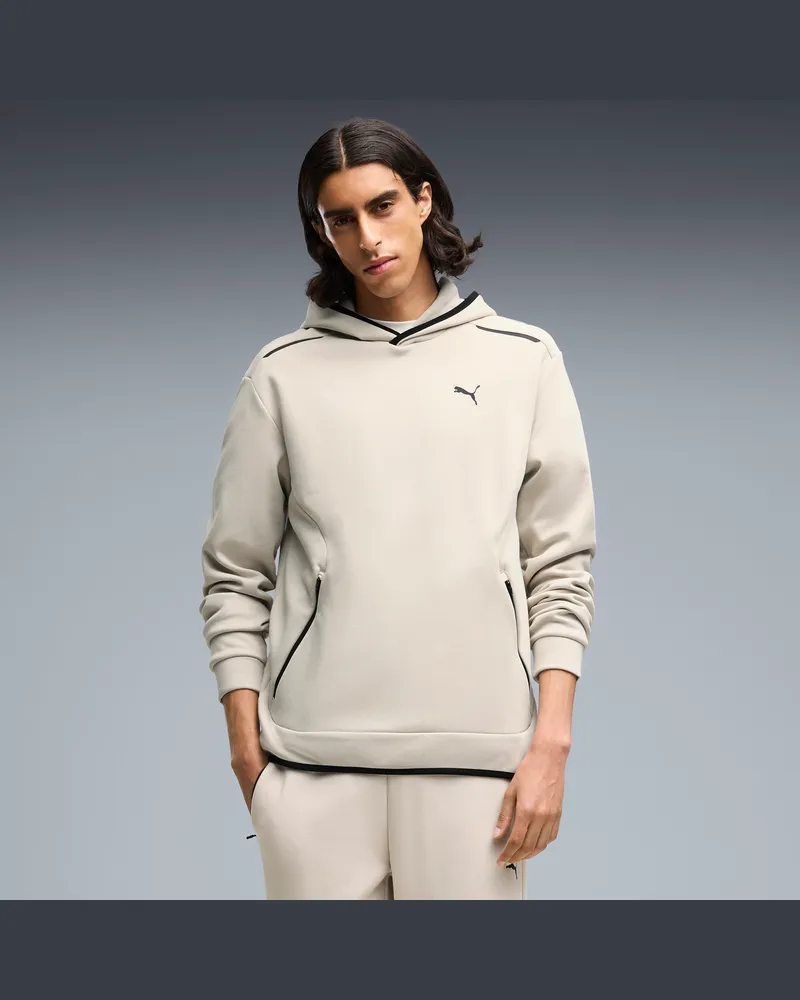 Puma Felpa con cappuccio in pile TECH da uomo, Abbigliamento, Beige Beige