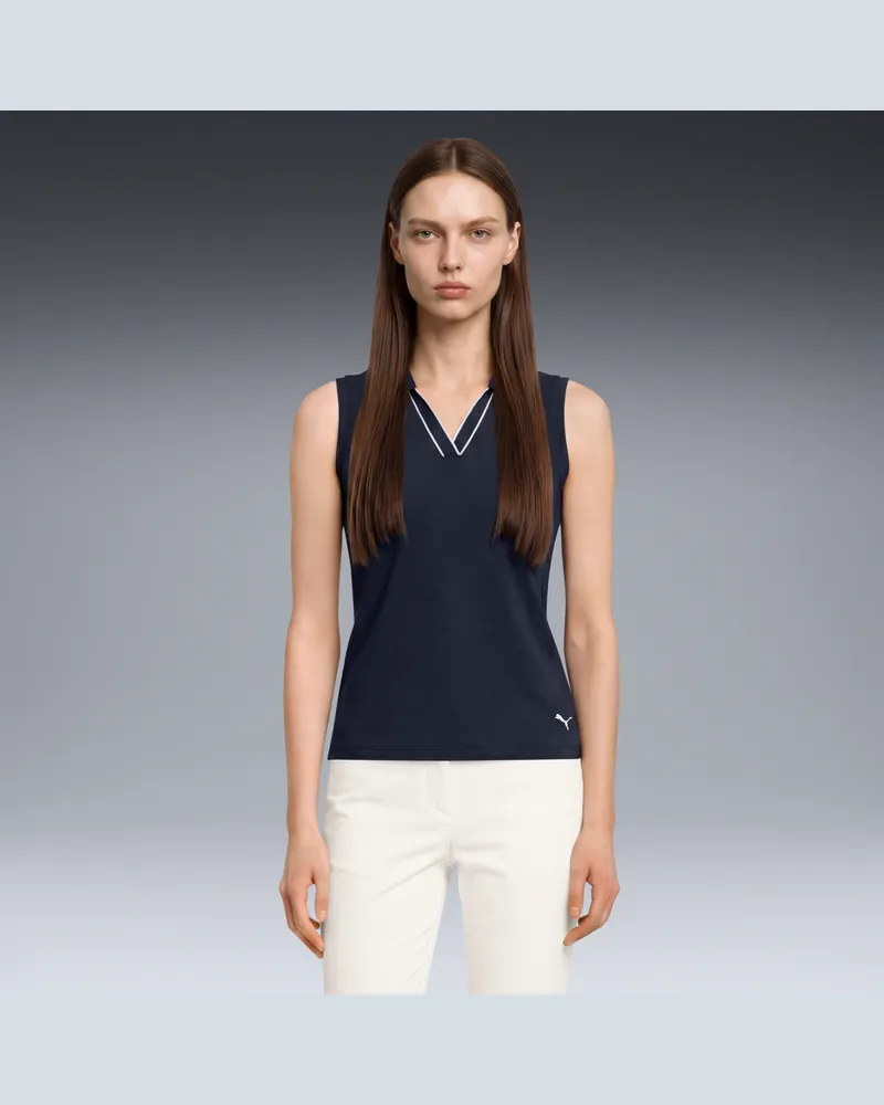 Puma Polo senza maniche CLOUDSPUN Essentials da donna, Abbigliamento, Blu Blue