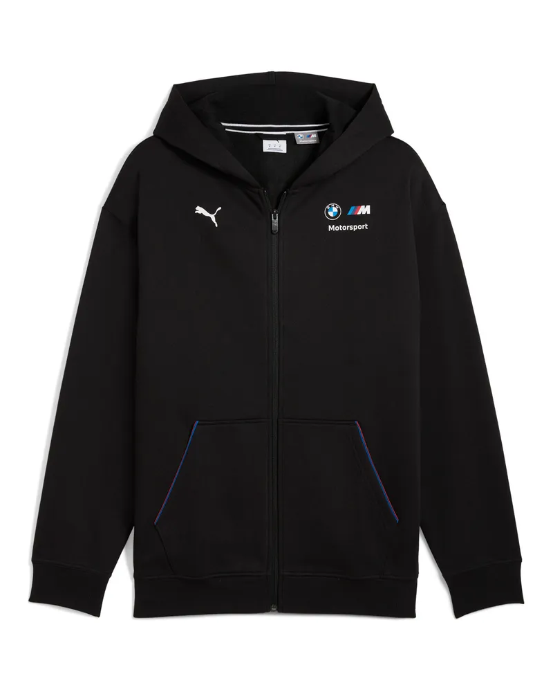Puma Giacca con cappuccio e zip BMW M Motorsport Essentials da uomo, Accessori, Nero Black