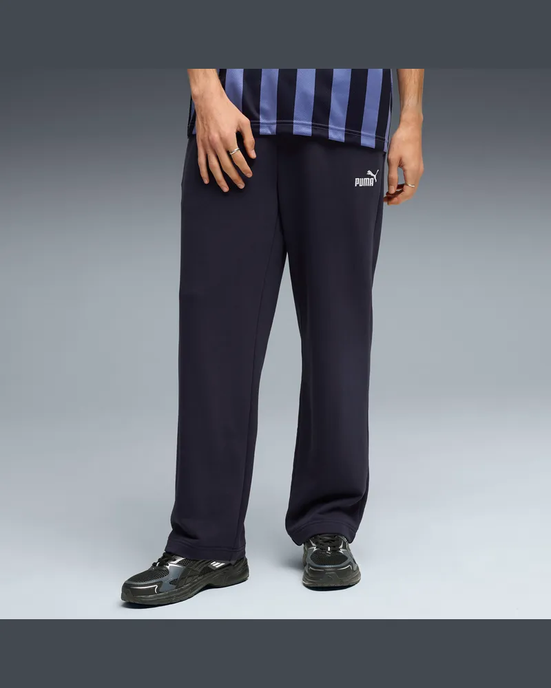 Puma Pantaloni con logo Essentials N.1 dal taglio morbido da uomo, Abbigliamento, Blu Blue