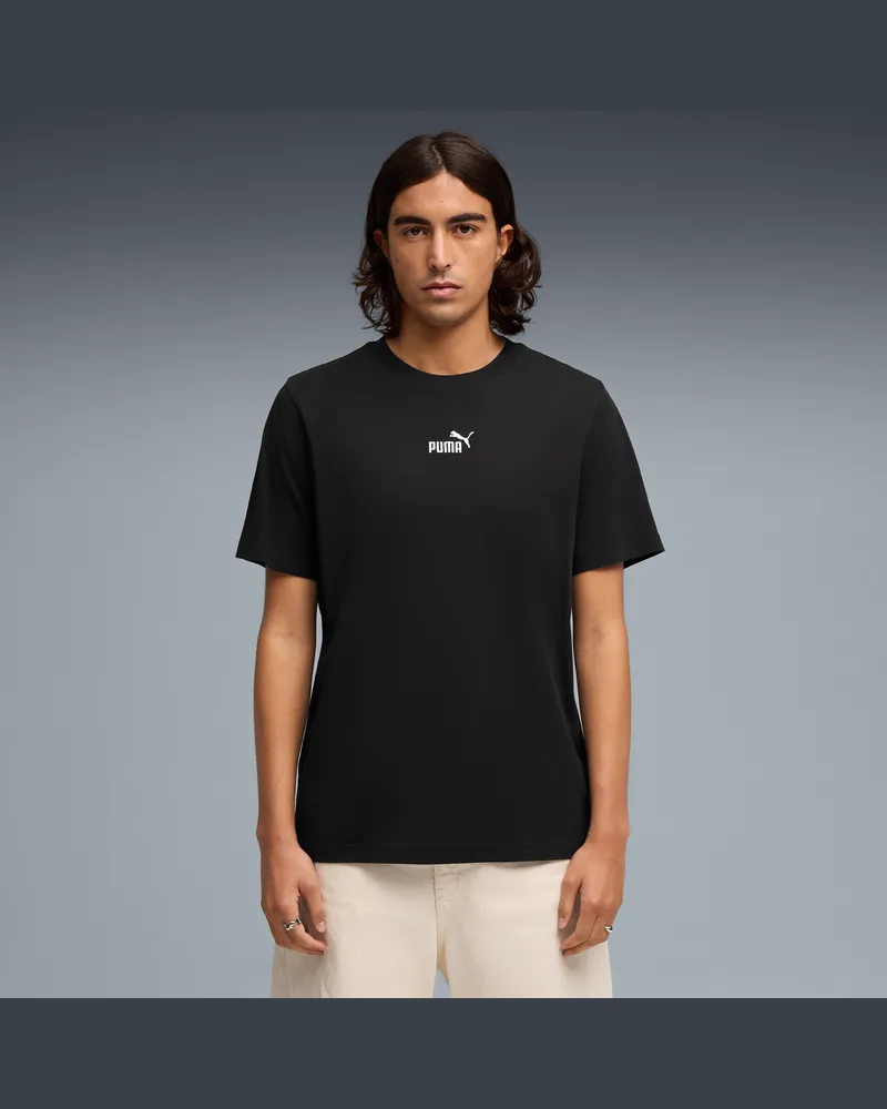 Puma T-shirt Essentials con logo piccolo N. 1 da uomo, Abbigliamento, Nero Black