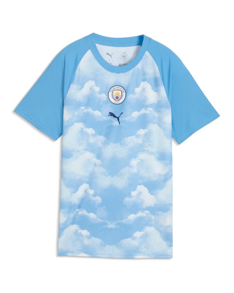 Puma Maglia da riscaldamento Manchester City da donna, Accessori, Blu Blue