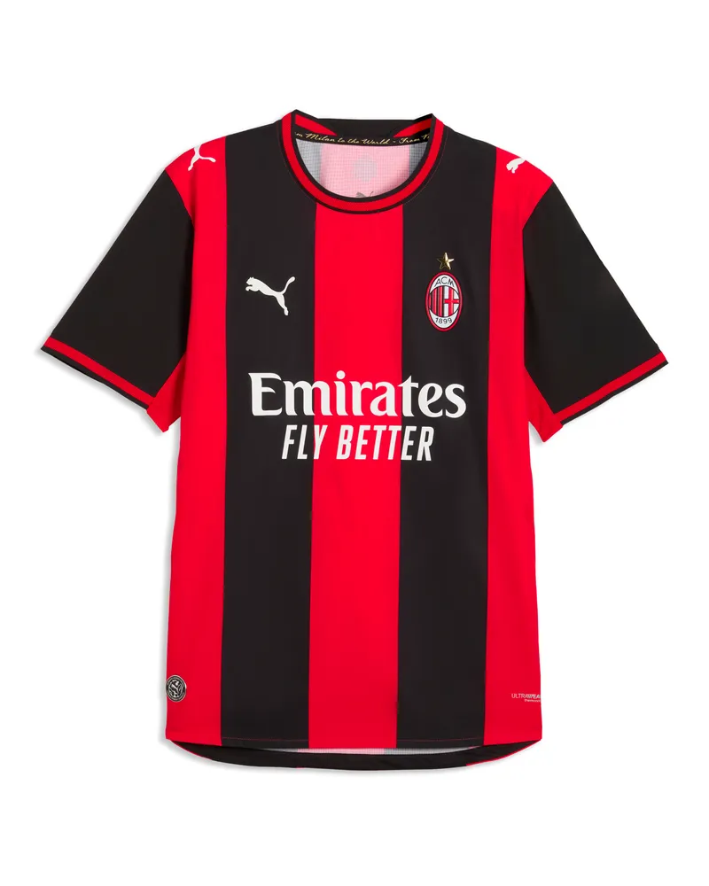 Puma Maglia Home AC Milan Authentic 26/27 da uomo, Accessori, Nero Black