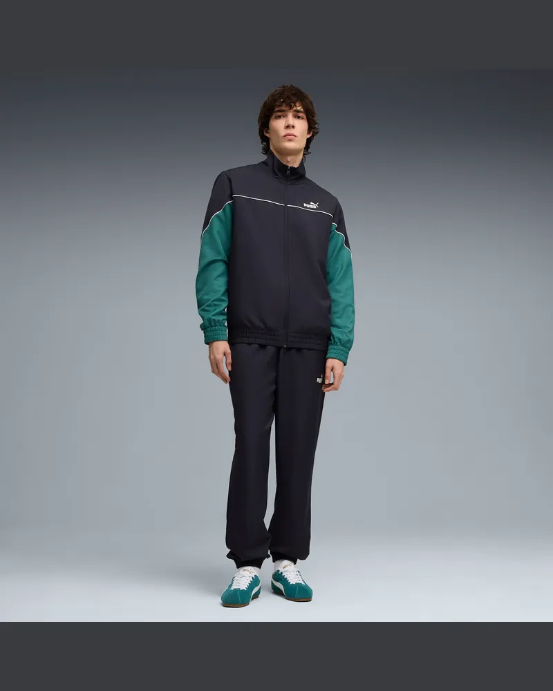 Puma Tuta in tessuto a blocchi di colore da uomo, Abbigliamento, Blu Blue