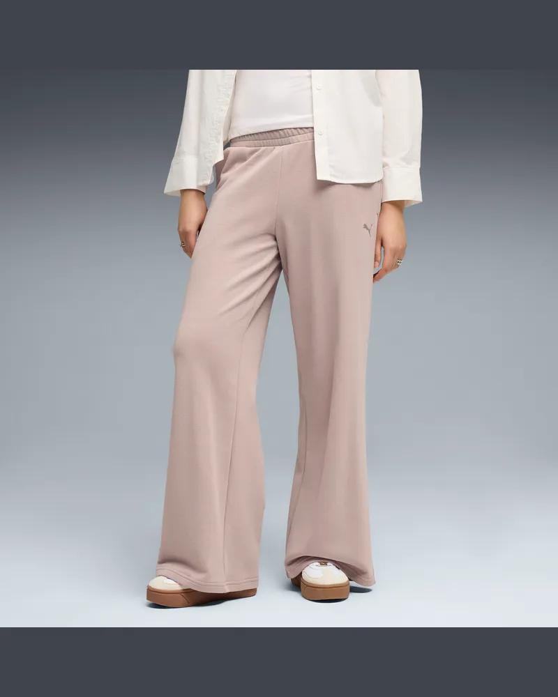 Puma Pantaloni larghi Essentials da donna, Abbigliamento, Beige Beige