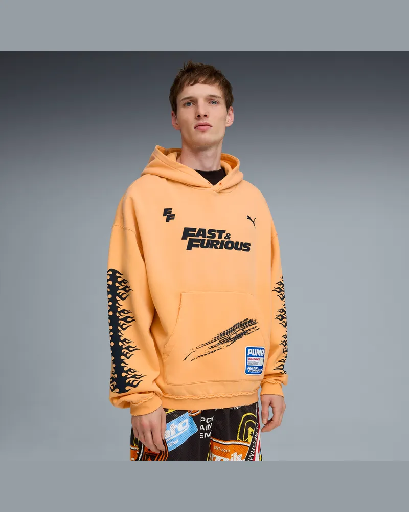 Puma Felpa con cappuccio  x FAST & FURIOUS da uomo, Abbigliamento, Arancione Orange