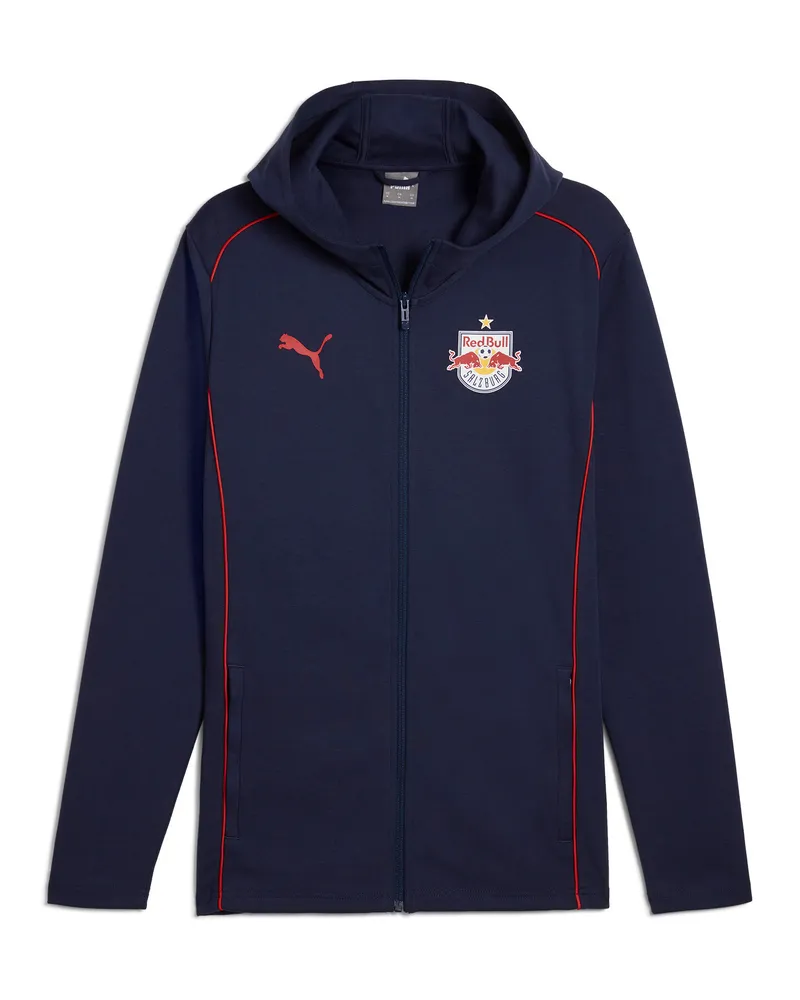Puma Giacca con cappuccio FC Rosso Bull Salzburg Casuals da uomo, Abbigliamento, Blu Blue