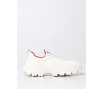 Sneakers in tessuto e pelle sintetica