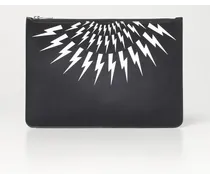 Clutch Fair-Isle in pelle liscia