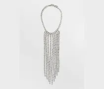 Collana in ottone con cristalli di strass